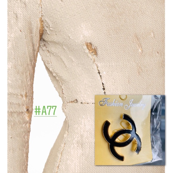 Craftsman Pearl Ceramic Hot Glazed Gold Floral Lapel Brooch Pin - Picture 3 of 16